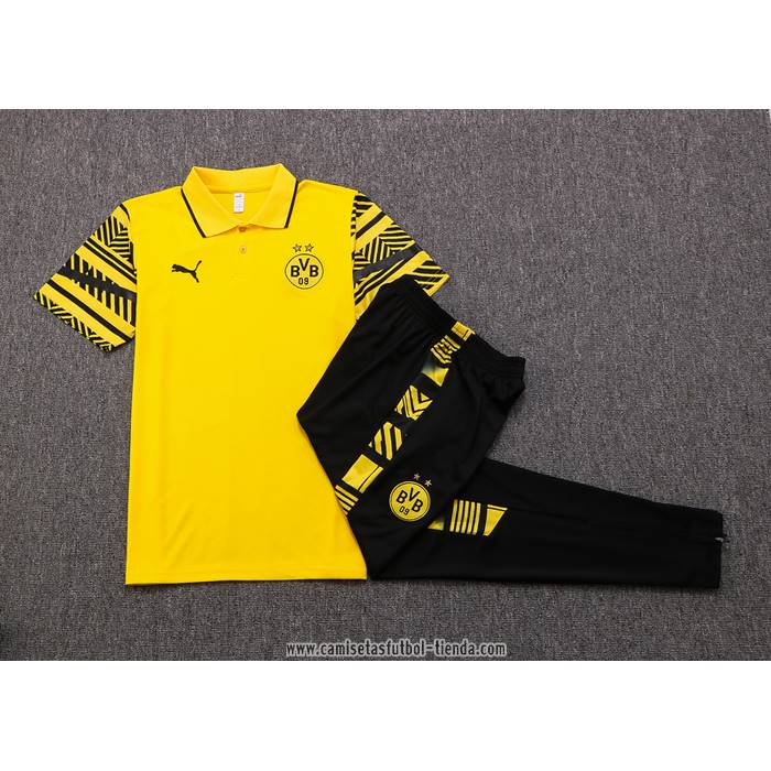 Conjunto Polo del Borussia Dortmund 2022 2023 Amarillo
